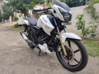 White TVS Apache RTR 180 ABS