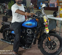 Blue Royal Enfield Meteor 350 Supernova