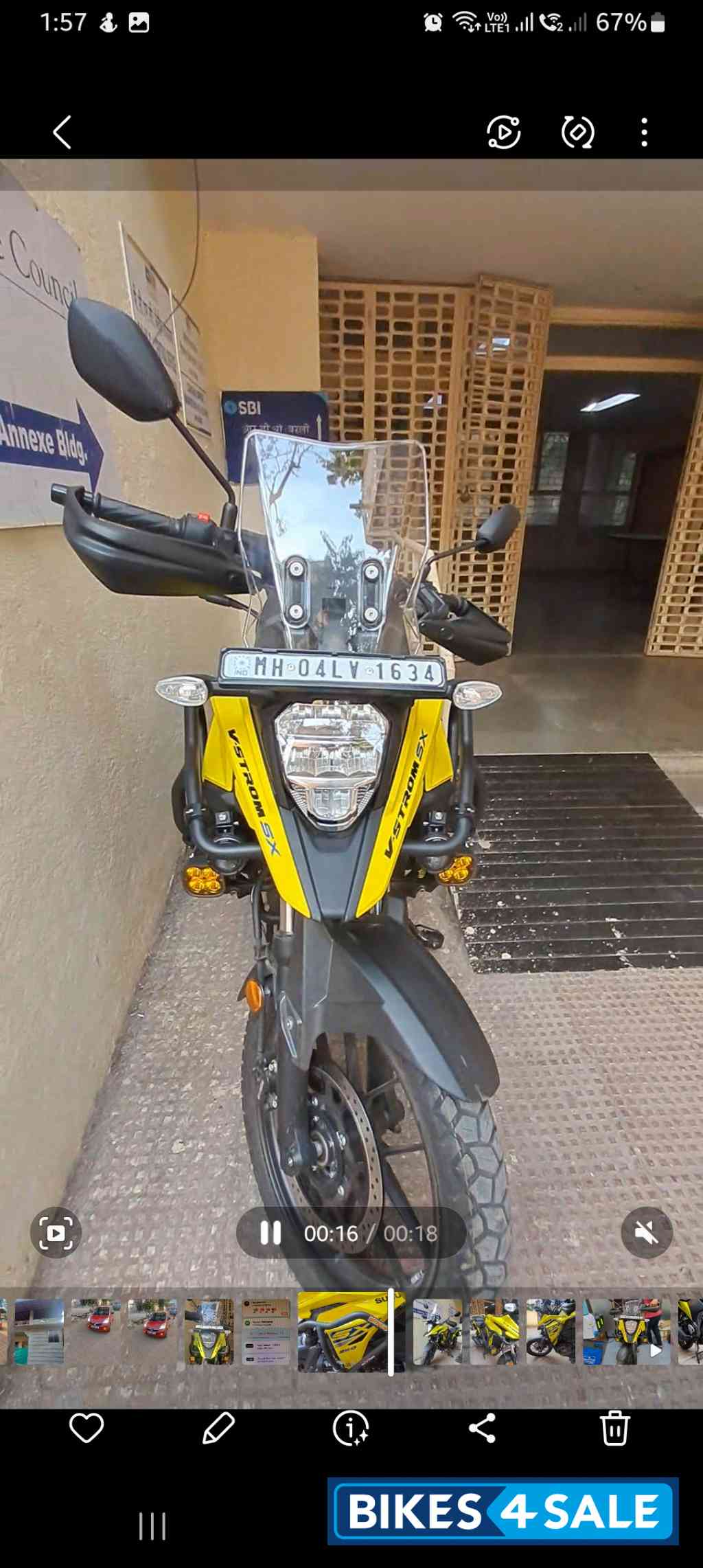 Yellow Suzuki V-Strom 250 Yellow Suzuki V-Strom 250