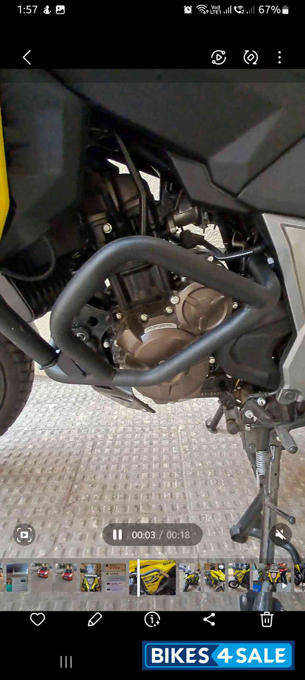 Yellow Suzuki V-Strom 250 Yellow Suzuki V-Strom 250