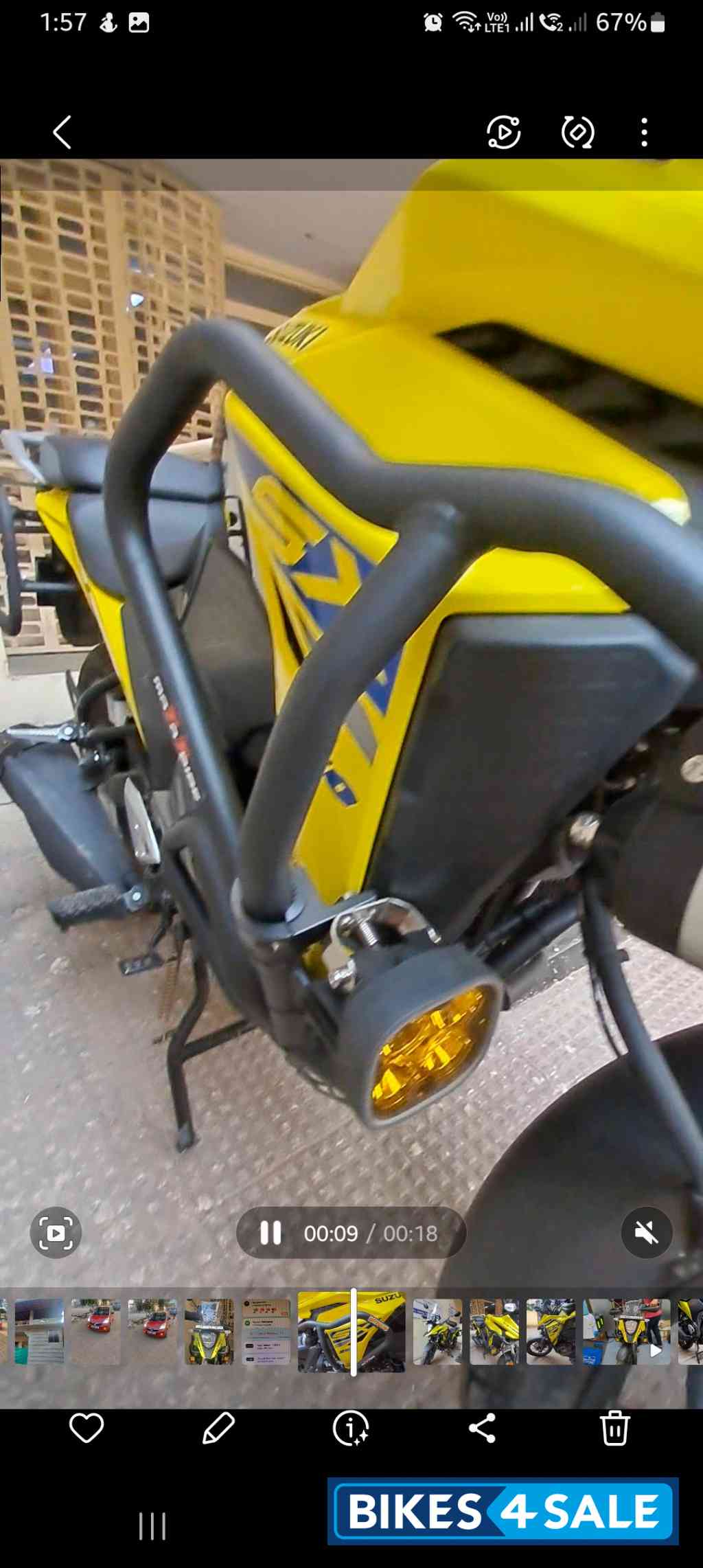 Yellow Suzuki V-Strom 250 Yellow Suzuki V-Strom 250