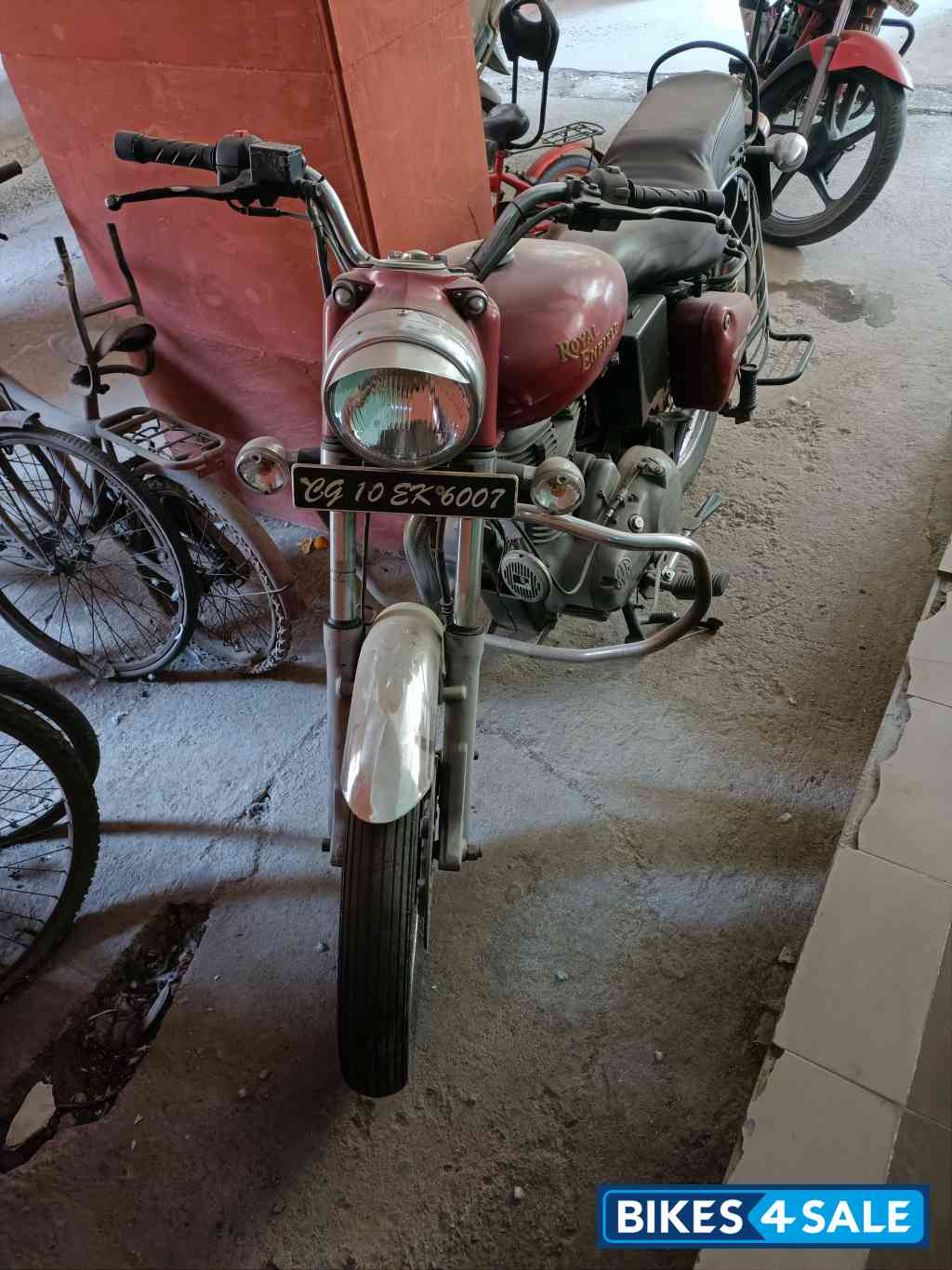 Maroon Royal Enfield Bullet Electra