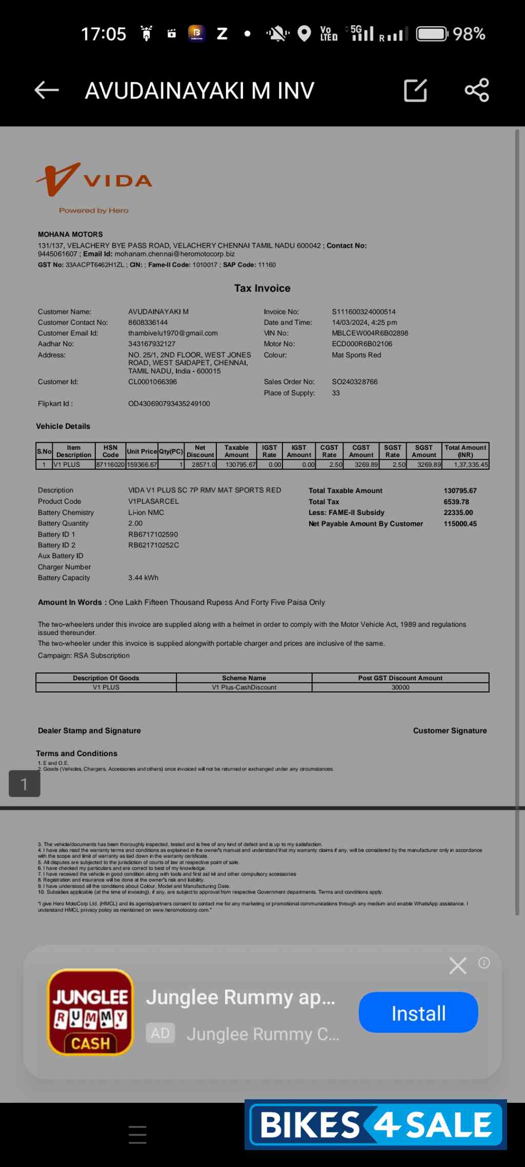 Hero Vida V1 Plus Hero Vida V1 Plus