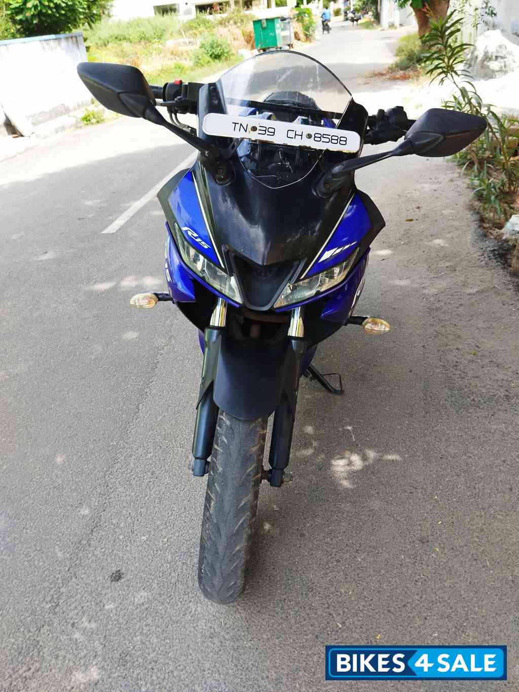 Blue Yamaha YZF R15 V3