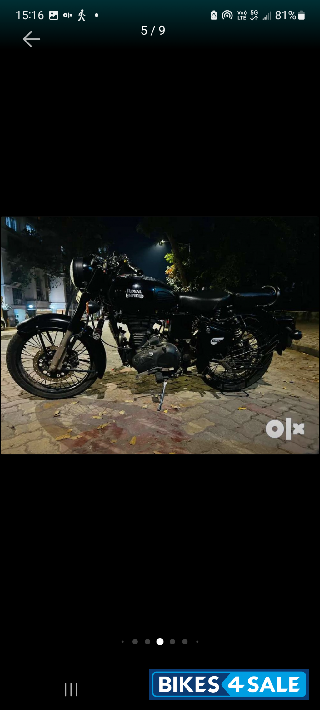 Stealth Black Royal Enfield Classic Stealth Black