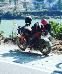 Matt Black Orange Yamaha FZ-S FI V2