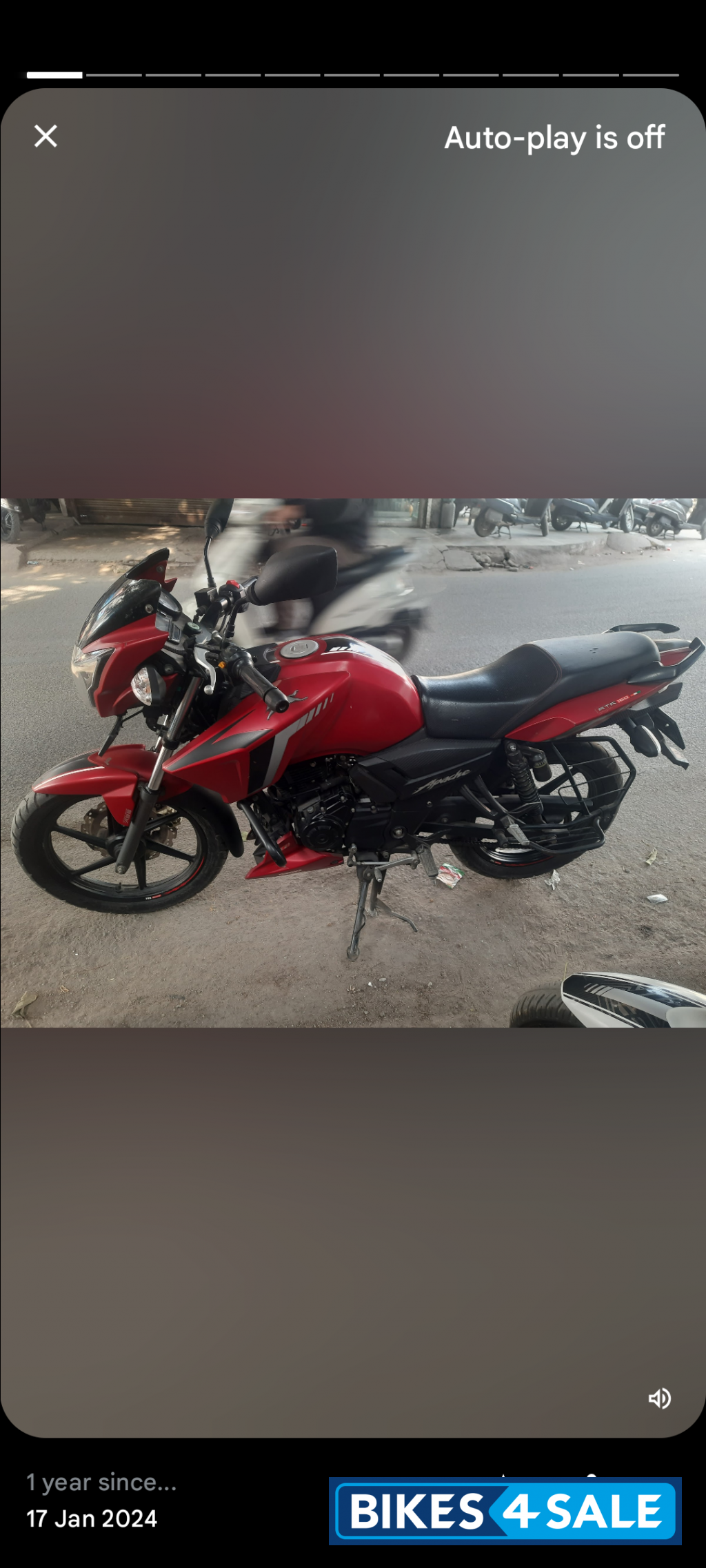 Red TVS Apache RTR 160 Red TVS Apache RTR 160