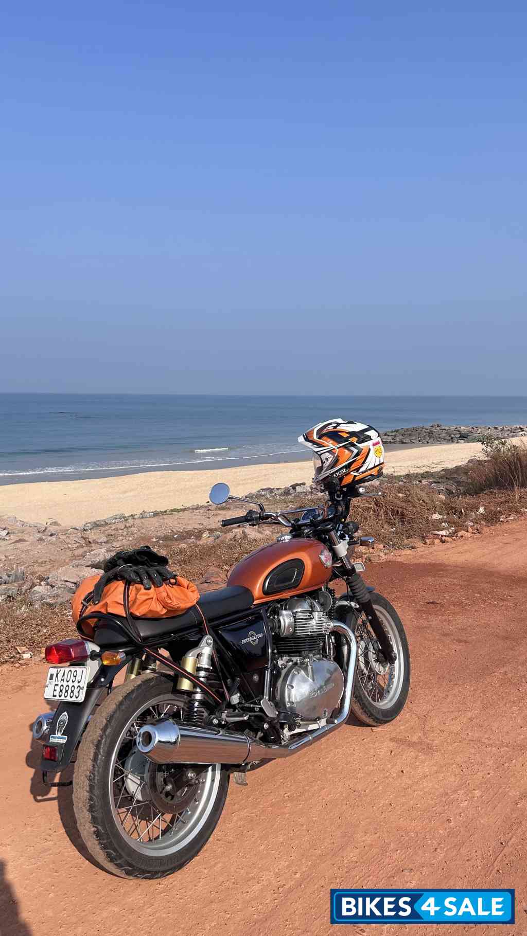Orange Royal Enfield Interceptor 650 Twin