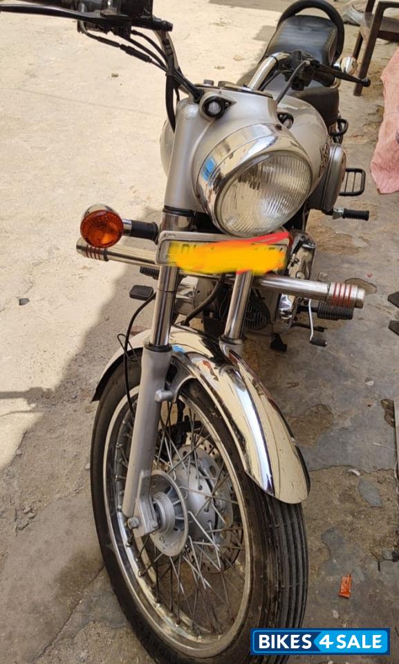 Silver Royal Enfield Bullet Electra