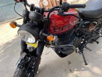Rebel Red Royal Enfield Hunter 350 Metro