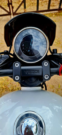 White & Black Yezdi Roadster Dark