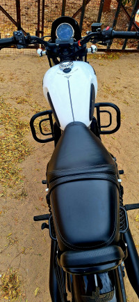 White & Black Yezdi Roadster Dark