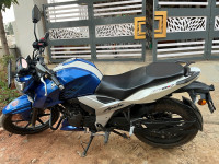 White And Blue TVS Apache RTR FI 160