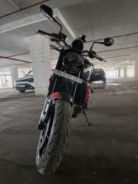 Silver & Red Triumph Trident 660