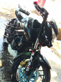 White And Black Bajaj Pulsar NS200