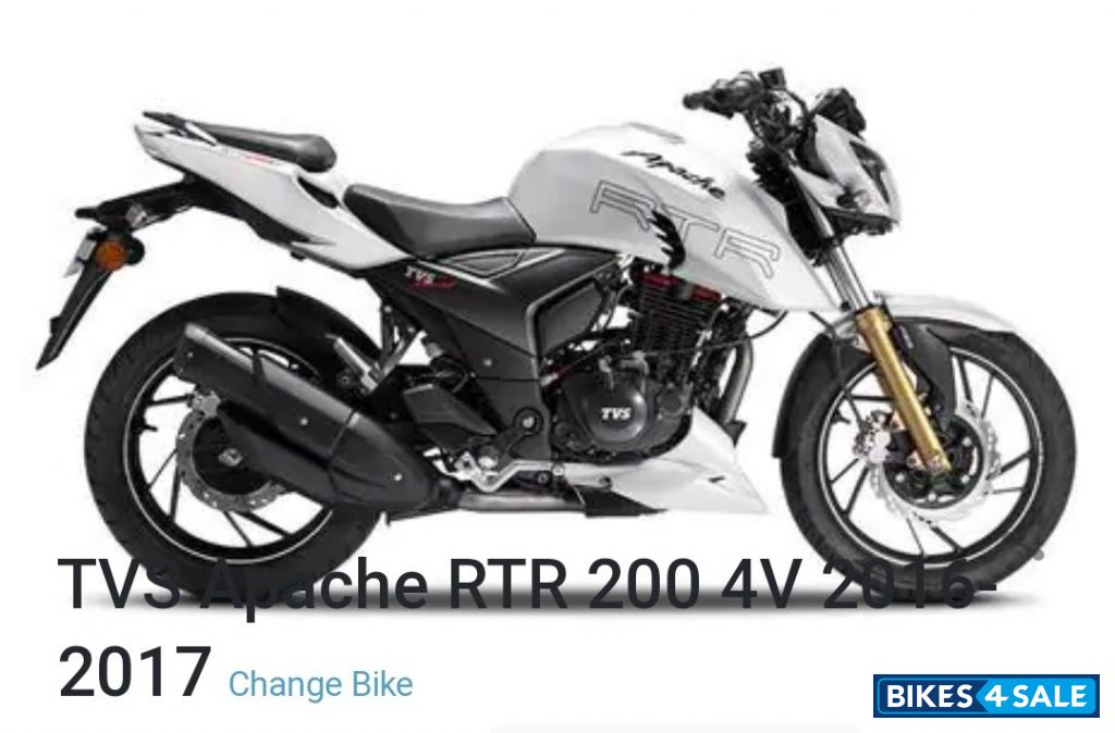 White TVS Apache RTR 200 4V