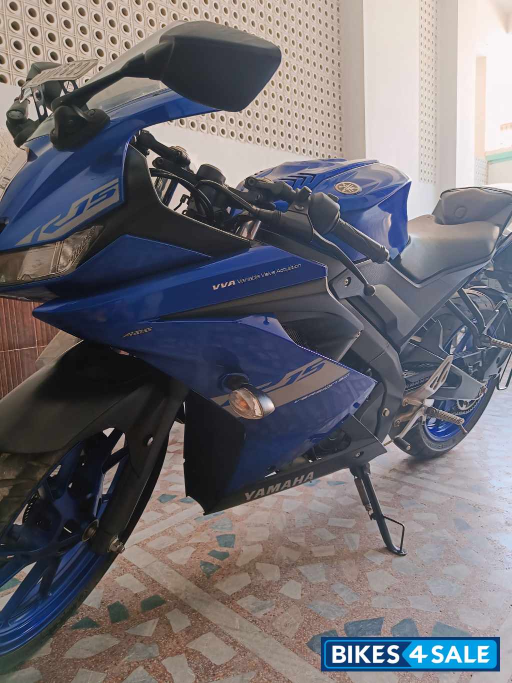 Blue Yamaha YZF R15 V3