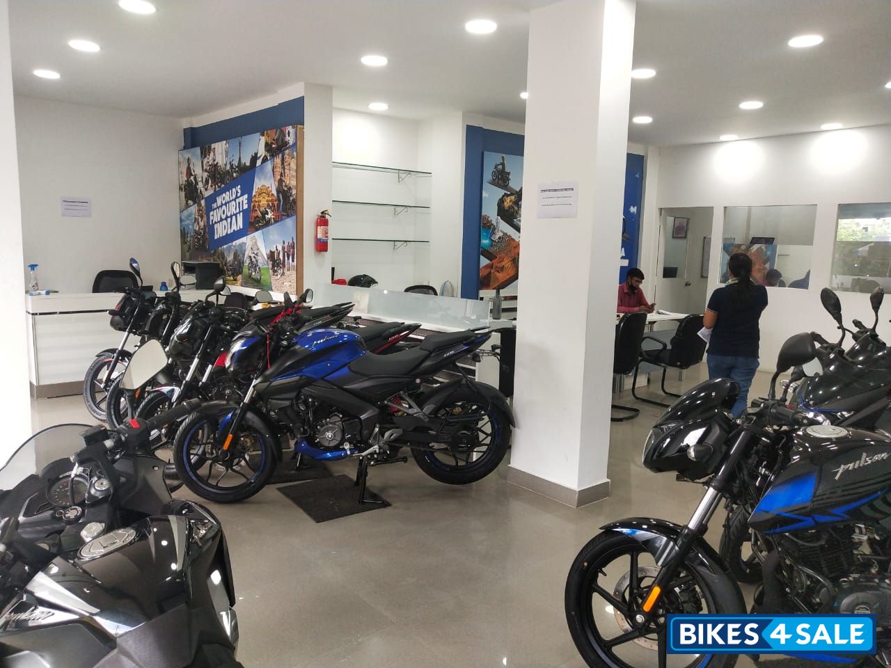 Bajaj two outlet wheeler showroom