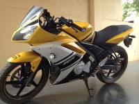 Yellow Yamaha YZF R15