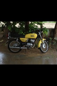 Yellow Yamaha RX 100