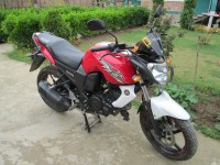 Red And White Yamaha FZ-S