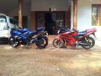 Blue Yamaha YZF R15 V2