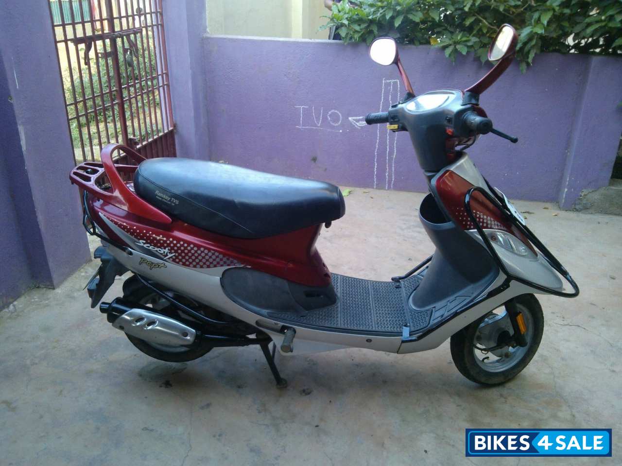 Red TVS Scooty Pep Plus