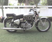 Silver Royal Enfield Bullet Electra