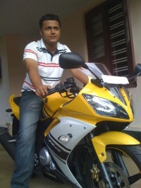 Yellow Yamaha YZF R15