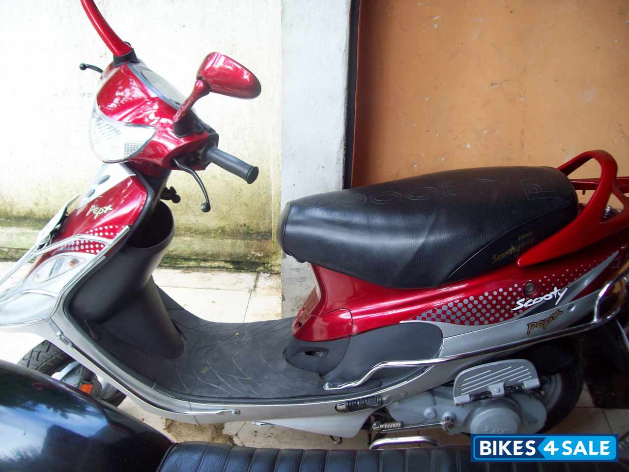 Red TVS Scooty Pep