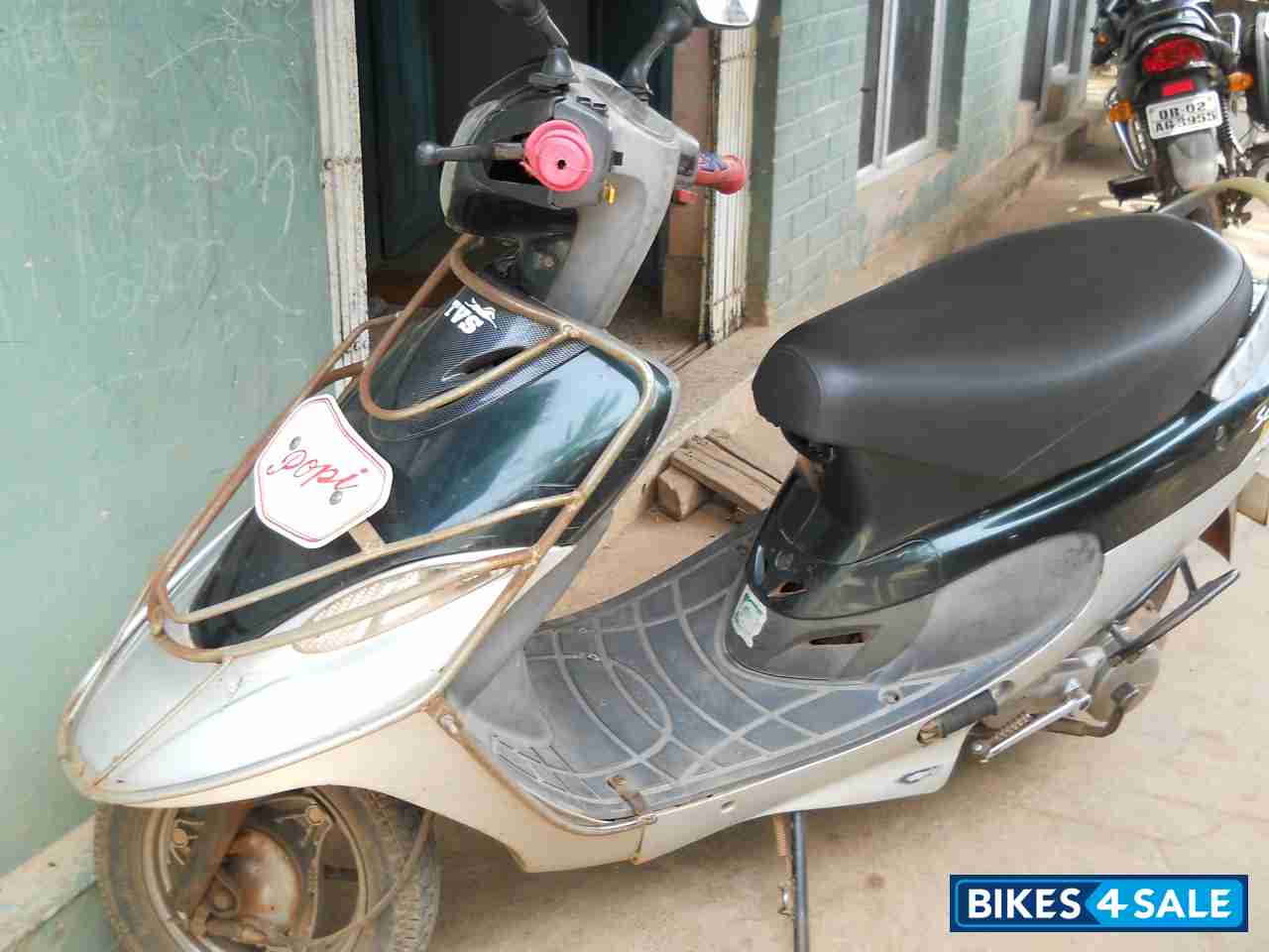 Used 2005 model TVS Scooty Pep for sale in Bhubaneshwar. ID 17265. Dark  Green colour - Bikes4Sale