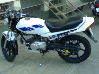 white-blue Yamaha RXZ