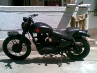 Modified - Black With Red Star Royal Enfield Bullet Standard 350