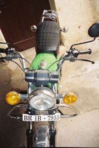 Green Yamaha RX 100