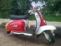 German Red And Pearl White Vintage Scooter Lamby 150