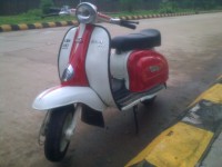 German Red And Pearl White Vintage Scooter Lamby 150