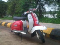 German Red And Pearl White Vintage Scooter Lamby 150