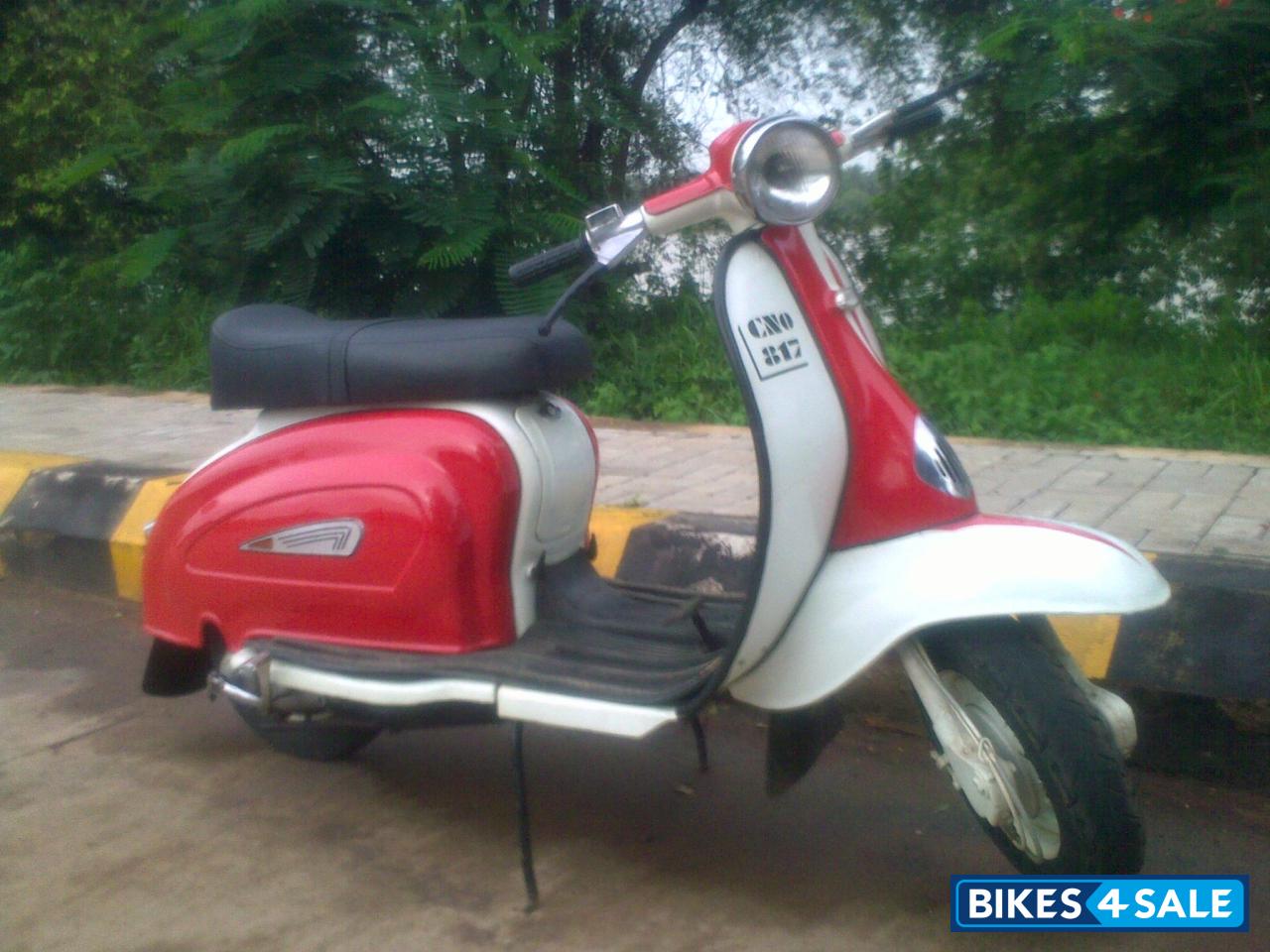 German Red And Pearl White Vintage Scooter Lamby 150