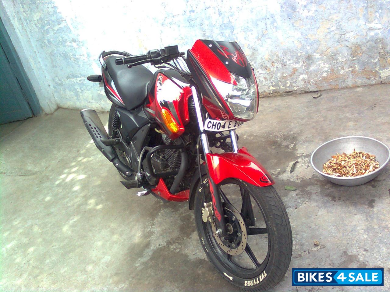 Used 2008 model TVS Flame 125 for sale in Chandigarh. ID 28694. Red ...