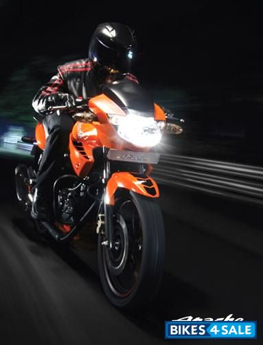 Orange TVS Apache RTR FI 160