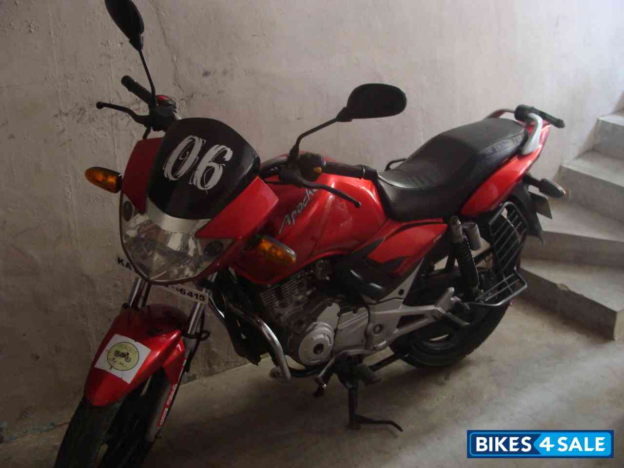 Red TVS Apache 150