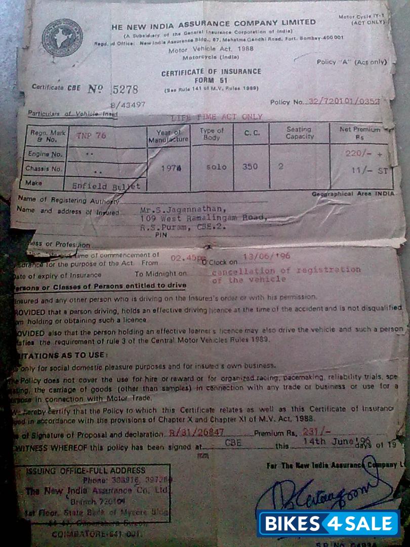 Black Royal Enfield Bullet Standard 350 Black Royal Enfield Bullet Standard 350