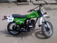 Parrot Green Bajaj SX Enduro