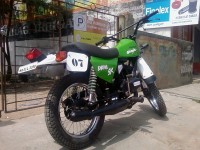 Parrot Green Bajaj SX Enduro