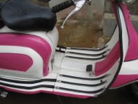 White With Pink Vintage Scooter Lamby 150