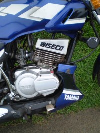 blue Yamaha RXZ