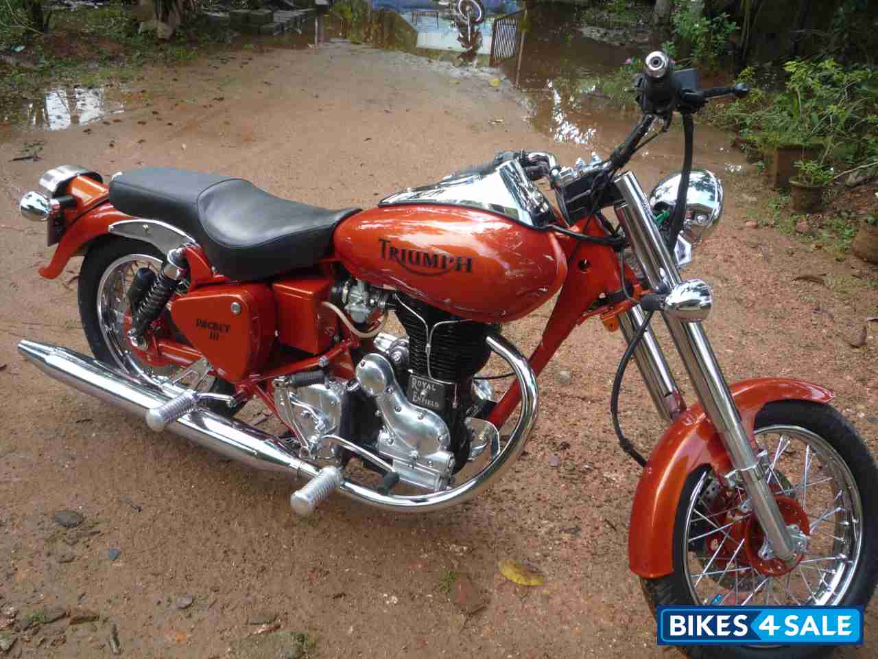 Orange Royal Enfield Bullet Standard 350