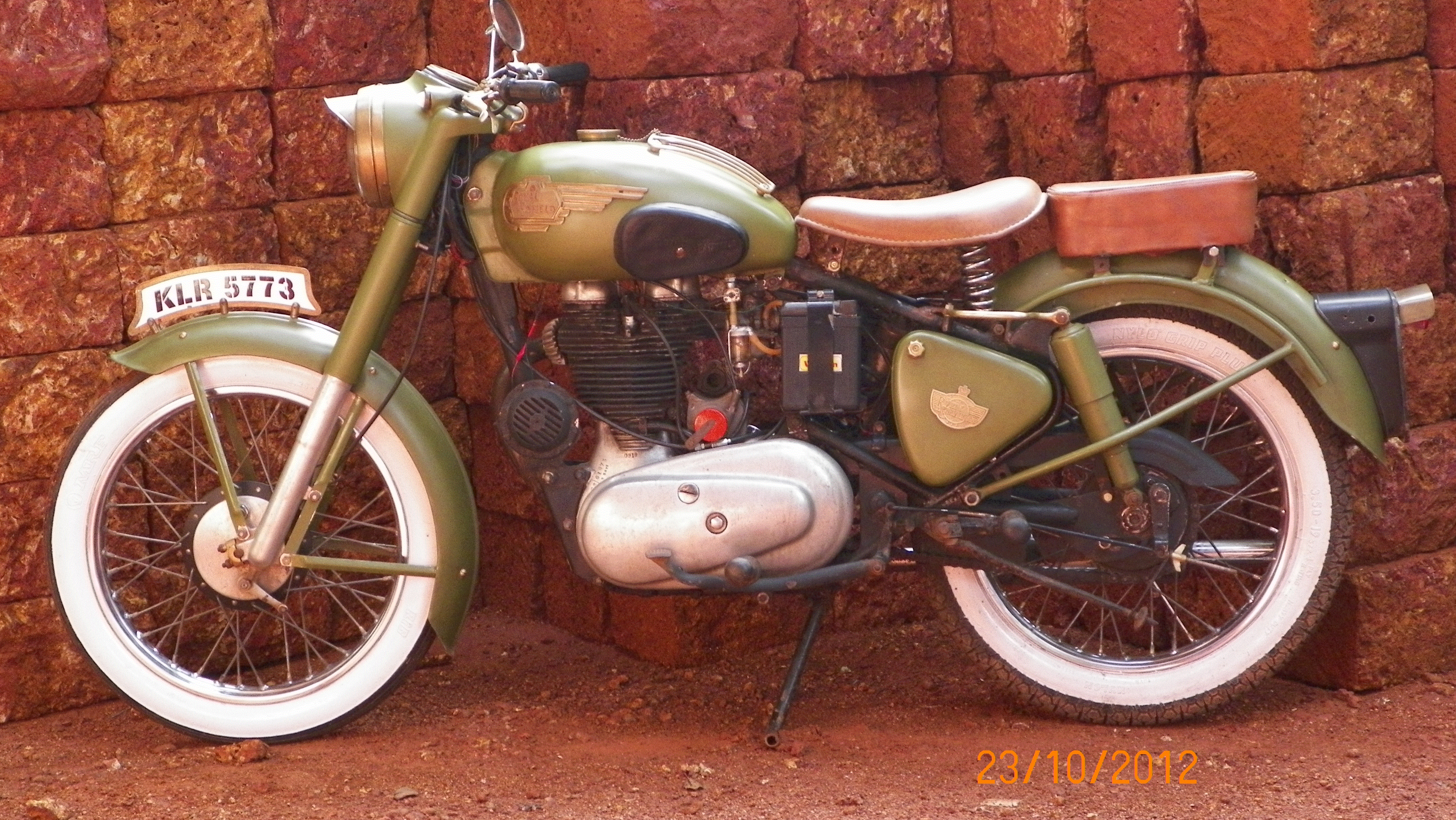 Rare Green Vintage Bike  Royal Enfield Original England