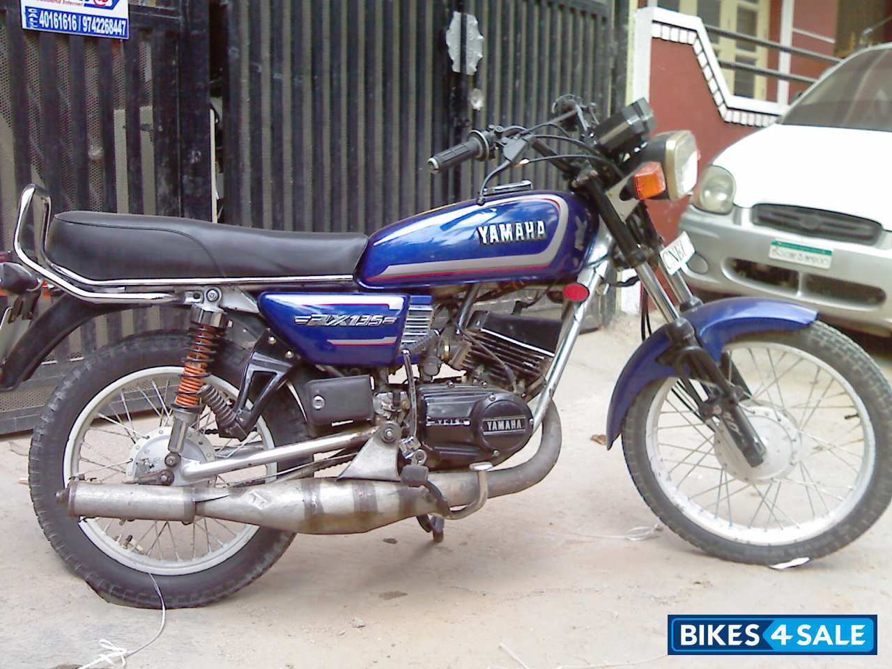 Blue Yamaha RX 100