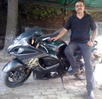 Grey Black Suzuki Hayabusa GSX1300R